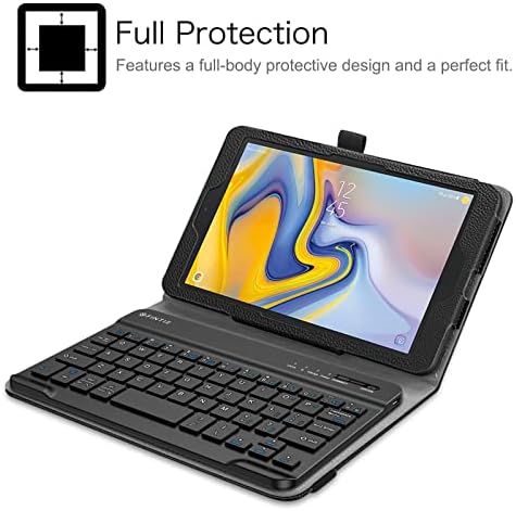Fintie Keyboard Folio tok Samsung Galaxy Tab Egy 8.0 2018-As Modell SM-T387, Prémium PU Bőr Állni Fedél Levehető Vezeték