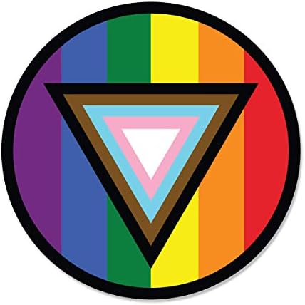 Alkalmazható Szójáték Biztonságos Hely Haladás Pride Flag LGBTQ POC Transznemű Zászló - Vinyl Matrica 14 inch