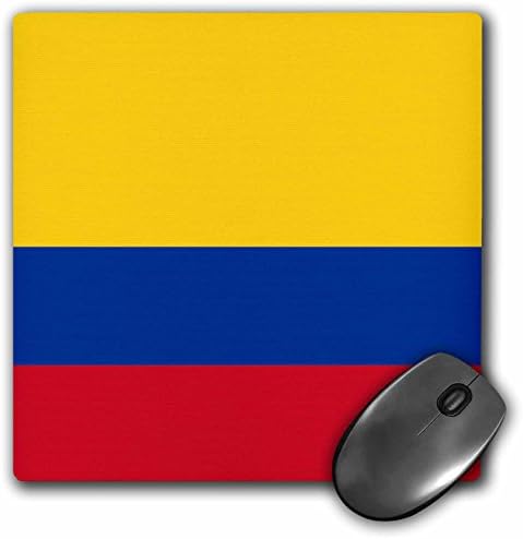 3dRose LLC 8 x 8 x 0,25 Hüvelyk egérpad, Zászló, Kolumbia, Arany/Sárga/Kék/Piros Vízszintes Csíkok, Hazafias Dél-Amerikai