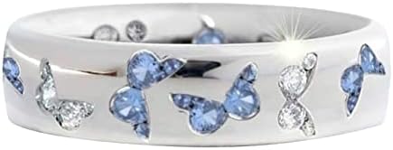 Bi Gyűrű Állítható Hüvelykujj Gyűrűk Nők Kristály Pillangó Gyűrű Színes Kristály Pillangó a Gyönyörű Gyűrű Ajándék