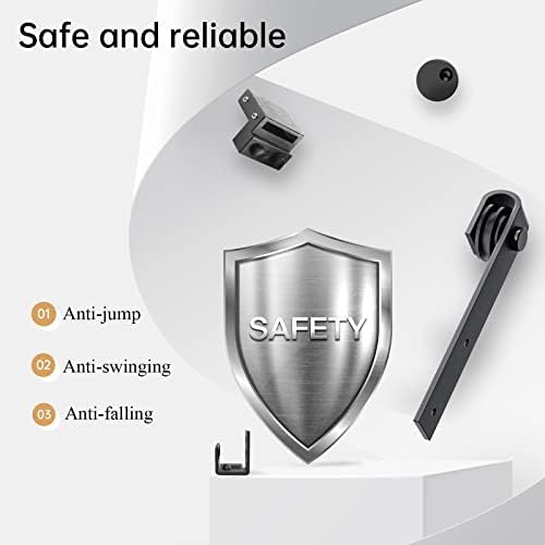 EaseLife 5 FT Kabinet Mini Csúszó Dupla Pajta Ajtó Hardver Pálya Készlet,Könnyű Telepítés,Dia, Simán, Csendben,Alkalmazni