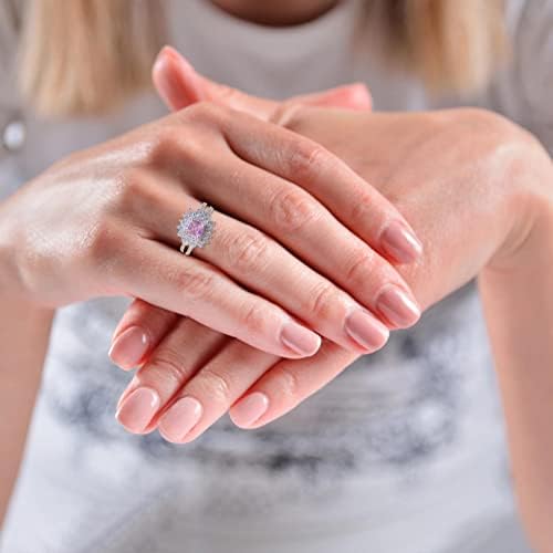 Valentin Napi Ajándék, Ékszer, Esküvői jegygyűrűt Divatos Rózsaszín Gyémánt Állítható Gyűrű 2DB Női Állítható Gyűrű (egy-2DB