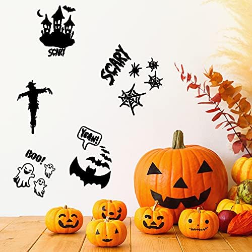 Nagy Halloween Sablonok,21Pcs Halloween Festmény Stencil Újrafelhasználható Tök Airbrush Kifejezés Sablonok DIY Kártya, Kézműves
