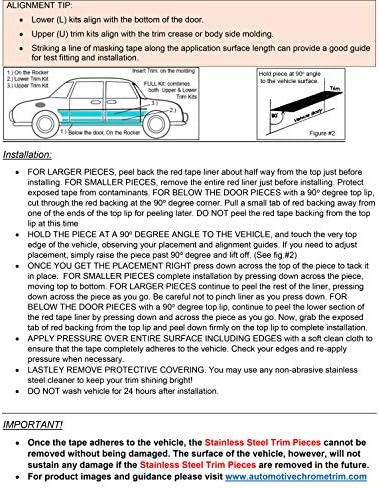 QAA Kompatibilis-e a 2014-2020-as Toyota Tundra 8 Darab Rozsdamentes Test Formázó Betét Trim Készlet, 1.5 Szélesség MI14145