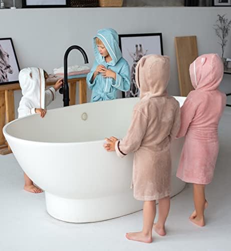 Prémium Puha fürdőköpeny a Kisgyermekek, Csecsemők, Gyerekek - Szerves Bambusz Kisgyermek Köntös Hood - Lányok Köntös Fiúk