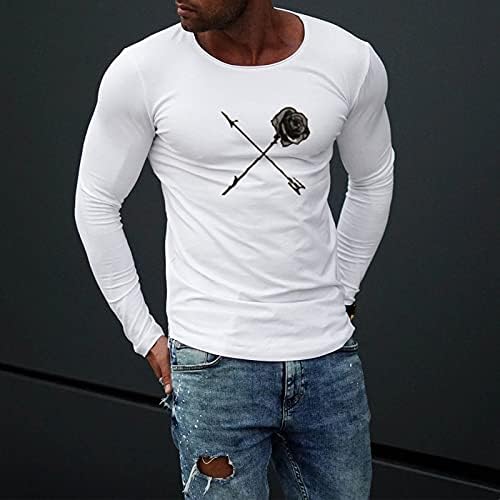 XXBR Katona Long Sleeve T-shirt Mens, 2021 Esik Grafikus Levél Nyomtatás Sleeve Edzés, Sport Alkalmi Tee Maximum 2021 Őszi