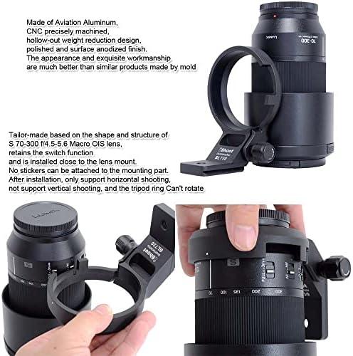 iShoot Lencse Gallér Tripod Mount Gyűrű Csatlakozó Kompatibilis Nikon S 70-300 f/4.5-5.6 Makró OIS, Fém Lencse Támogatás