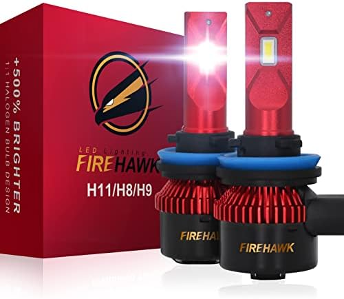 Firehawk 2023 Új H11/H8/H9/H16 LED Izzók, 20000LM Japán Zsetonok, 500% - Os Fényerő, 6000K hideg Fehér, IP68 Vízálló, Halogén
